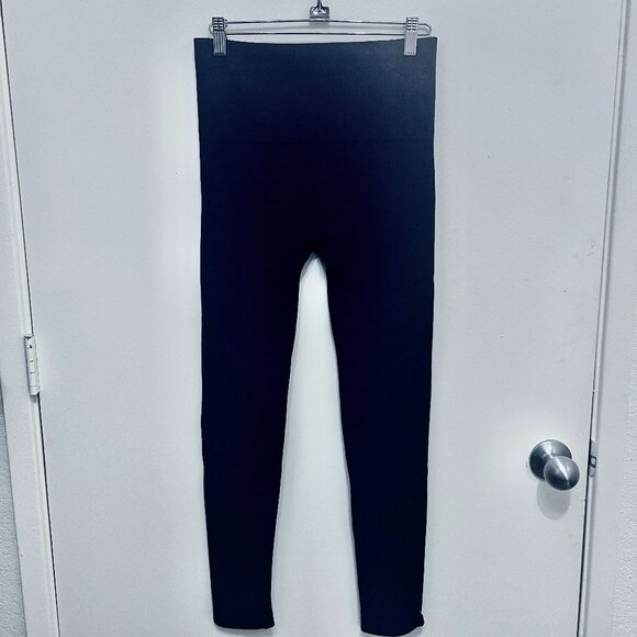SPANX Navy Blue Leggings Full Length High Rise Wide Waistband Size XL - Picture 2 of 4
